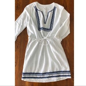 GAP Embroidered Linen Drawstring Dress